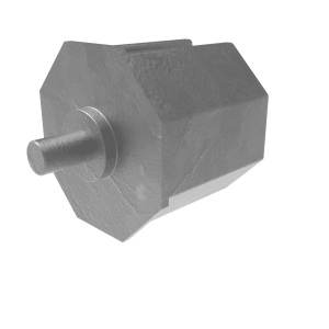 70 mm Alüminyum Sekizgen Boru Başı Pimli