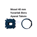 Mosel 40 mm Yuvarlak Boru Aparat Takımı (Perde Borusu Uyumlu)