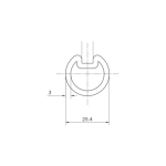 Seksiyonel Kapı Boş Mil Kama Kanallı 3mm L=2750mm